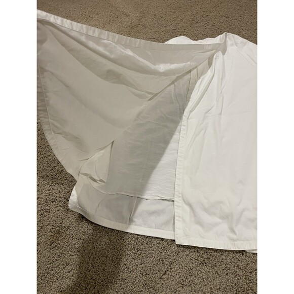 Lafayette 148 White Poplin Button Up Shirt Size 14 Womens Long Sleeve Blouse - Picture 9 of 12